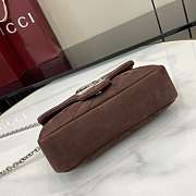 Gucci Marmont mini shoulder bag brown suede 16.5x9.5x4.5cm - 5