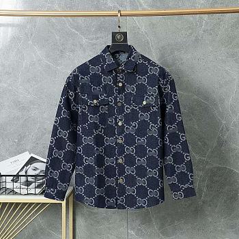 Gucci GG Ebony Denim shirt blue