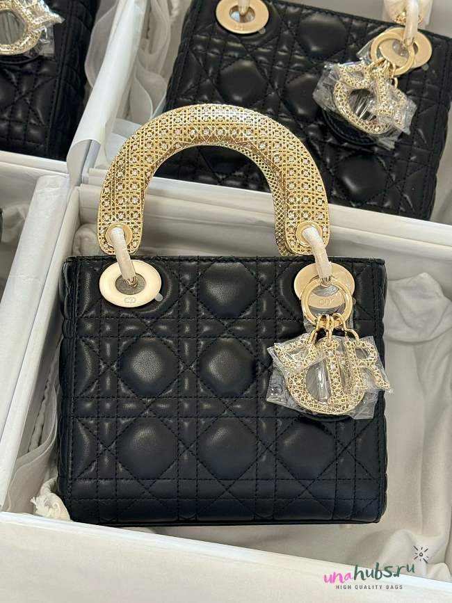 Dior Mini Lady Black Bag 17cm - 1