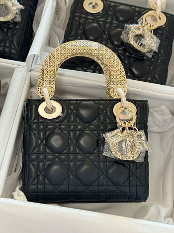 Dior Mini Lady Black Bag 17cm