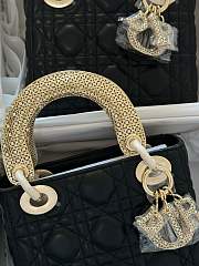 Dior Mini Lady Black Bag 17cm - 3