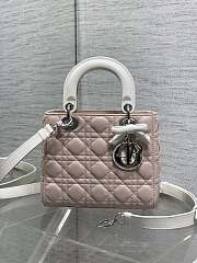 Dior Small Lady Bag Pink White 20cm - 1