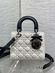 Dior Small Lady Bag Black White 20cm - 1