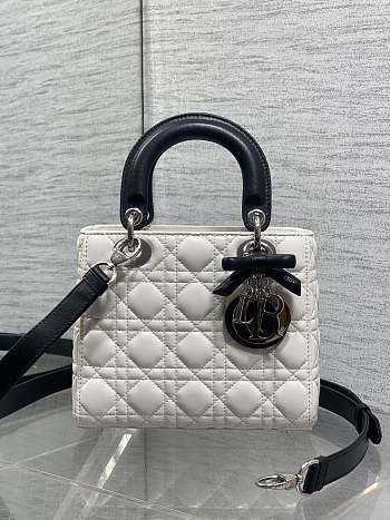 Dior Small Lady Bag Black White 20cm