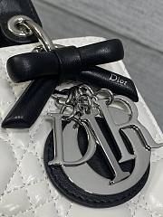 Dior Small Lady Bag Black White 20cm - 2