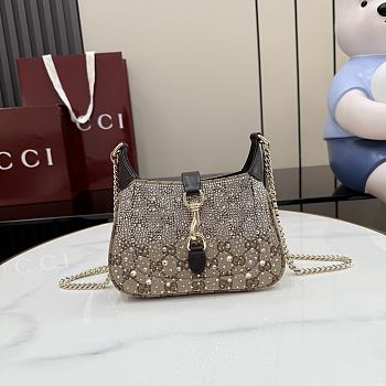 Gucci Jackie Notte Sparkle Sparkly Mini Bag 19.5x18x3.5cm