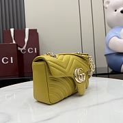 Gucci Marmont shoulder bag in mustard yellow 22x12.5x6cm - 5