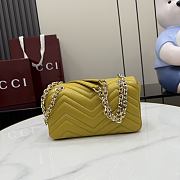 Gucci Marmont shoulder bag in mustard yellow 22x12.5x6cm - 4