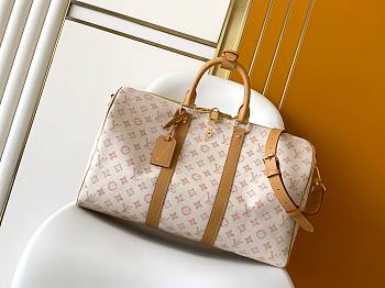 Louis Vuitton Keepall Bandoulière 45 Beige 45x27x20cm