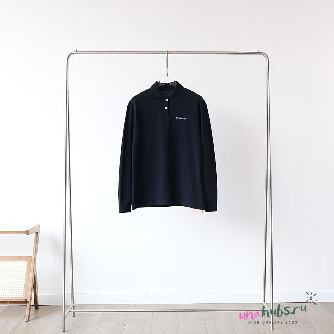 Miu Miu Navy Blue Polo - 1