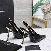 YSL Lee Slingback Pumps Black Heel - 3