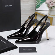 YSL Lee Slingback Pumps Black Heel - 2