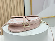 Dior Small Saddle Bag with Strap Rose Soupir 24x16x18cm - 4