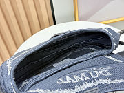 Dior Saddle Bag with Strap Blue White Book 24x16x18cm - 5