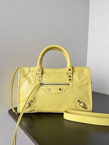 Balenciaga Le City Yellow Shoulder Bag 30x20x10cm