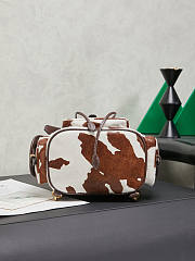 Miu Miu White/burnt Sienna Printed Leather Backpack 22x18x11.5cm - 5