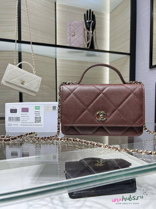 Chanel Woc Caviar Dark Brown 19cm - 1