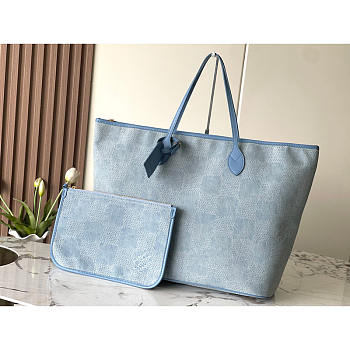Louis Vuitton Neverfull GM In Damier Python Blue 60x38x23cm