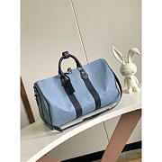 Louis Vuitton Keepall Bandoulière 50 Blue Monogram 50x29x23cm - 1