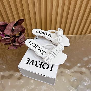 Loewe Flamenco Knot sandal in lambskin White 4.5cm