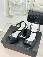 Chanel Sandals Lambskin Black 11cm - 3