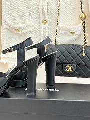 Chanel Sandals Lambskin Black 11cm - 2