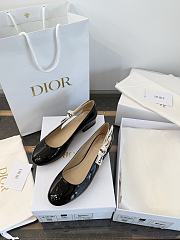 Dior J'Adior Ballet Flat Black Patent Calfskin - 4