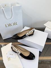 Dior J'Adior Ballet Flat Black Patent Calfskin - 3