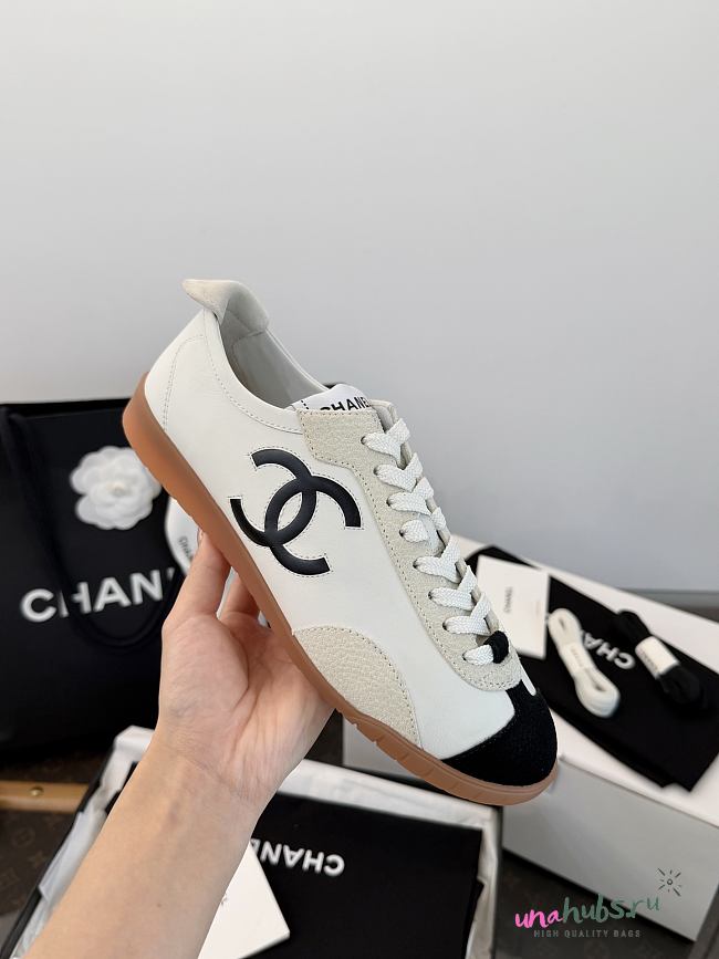 Chanel White Black Sneaker - 1