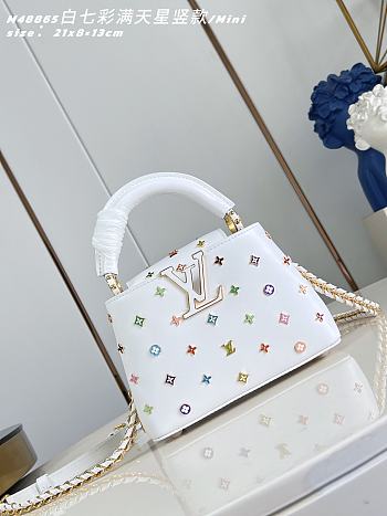 Louis Vuitton LV x TM Capucines Mini White 21x13.6x8cm