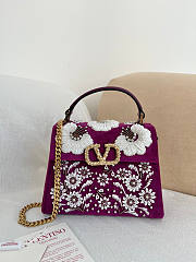 Valentino Garavani Mini Vsling Embroidered Handbag 22x16x9cm - 1