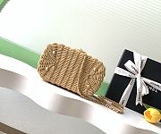Chanel Vanity Case Braided Rattan Beige 19.5x11.5x11cm - 5