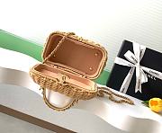 Chanel Vanity Case Braided Rattan Beige 19.5x11.5x11cm - 4