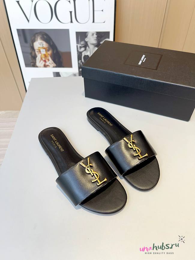 YSL Black Slides - 1