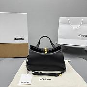 Jacquemus Valérie Grained Leather Tote Bag Black 23x16x7cm - 1
