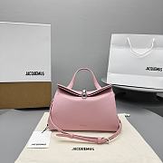 Jacquemus Valérie Grained Leather Tote Bag Pink 23x16x7cm - 1