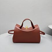 Jacquemus Valérie Grained Leather Tote Bag Brown 23x16x7cm - 4