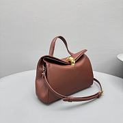 Jacquemus Valérie Grained Leather Tote Bag Brown 23x16x7cm - 3