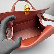 Jacquemus Valérie Grained Leather Tote Bag Brown 23x16x7cm - 2