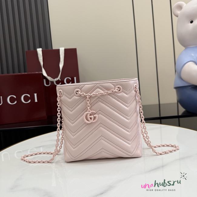 Gucci Marmont nano bucket bag pink 16x17x6.5cm - 1