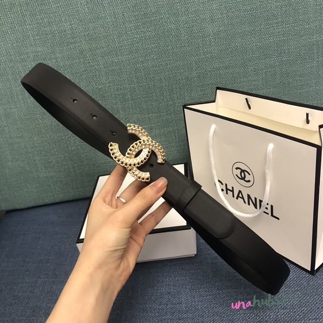 Chanel Black Belt 3cm - 1