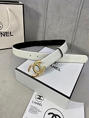 Chanel White Black Belt 3cm - 1