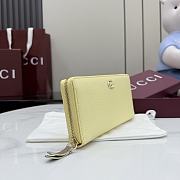 Gucci Double G Zip Around Wallet Yellow 19x10.5x2cm - 4