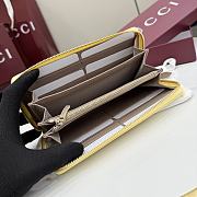 Gucci Double G Zip Around Wallet Yellow 19x10.5x2cm - 2