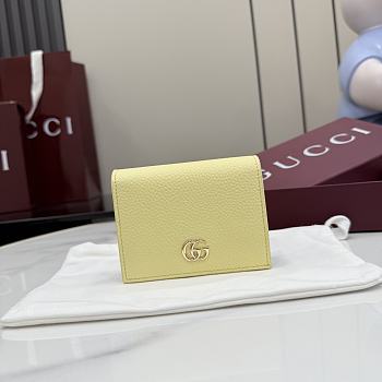 Gucci Brown interior Marmont small wallet 11x8.5x3cm