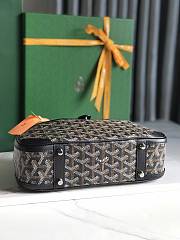 Goyard Black Chevron Print Coated Canvas 26x17x8cm - 5