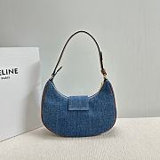 Celine Medium Ava Triomphe Bag Denim 23x13.5x6cm - 3