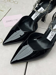Jimmy Choo Stevie 100 Black Patent Pumps - 4