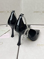 Jimmy Choo Stevie 100 Black Patent Pumps - 2