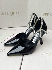 Jimmy Choo Stevie 100 Black Patent Pumps - 3